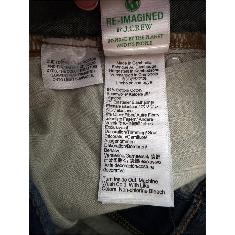 J.Crew '03 Kick Out Cropped Jeans Blue Raw Hem Women's - Size 25P - Picture 10 of 10